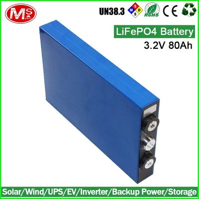 China High Power 3.2V 80Ah LiFePO4 Battery Cells Prismatic Lithium Ion Battery supplier