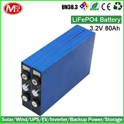 China Li-Polymer Prismatic Battery Cell / Lifepo4 Ev Battery Pack 80Ah 3.2V supplier