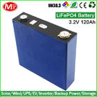 China Long Lasting LiFePO4 Battery Cells 3.2V 120Ah For Solar Energy Power Backup company