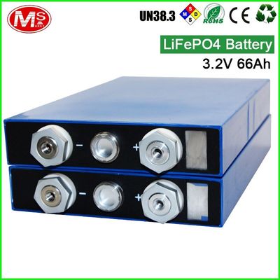 China Rechargeable Battery Cells 3.2V 66Ah / LiFePO4 Lithium Battery For Inverter factory