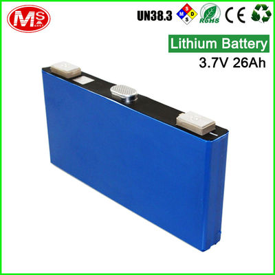 China Solar Prismatic Lithium Battery Cells / 3.7 V 26Ah Lithium Ion Rechargeable Battery factory
