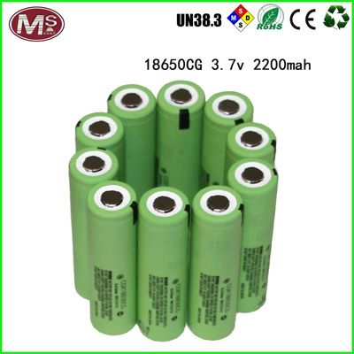 China Cylindrical Li Ion Battery 3.7V 2200mah , 08600 Battery For Cleaning Vehicles 18650CG factory