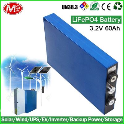 China Ultra Thin Prismatic Lithium Battery Cells LiFePO4 3.2V 60Ah For UPS / EV / Inverter supplier