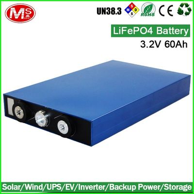 China LFP Lifepo4 Prismatic Battery / Prismatic Lifepo4 Ev Battery 3.2V 60Ah factory