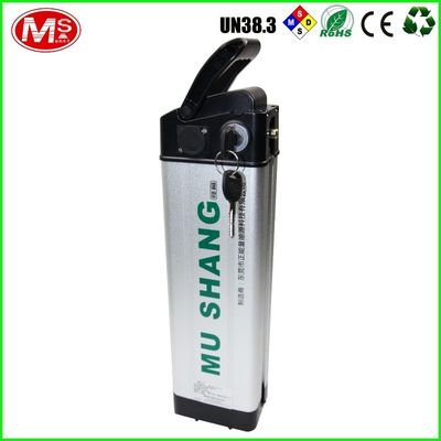 China Silver 48v 10ah Ebike Battery , LiFePO4 Rechargeable Battery For Electric Bike factory