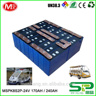 China High-efficiency rechargeable 24v100ah Lithium ion battery with PCM For Electric Sightseeing car factory